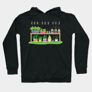 Odd One Out Plants Gardening Gnome Hoodie